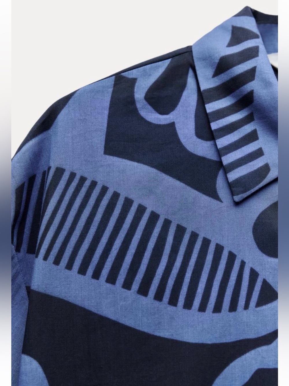 New ZARA 2-Pce ZW Collection Relaxed Printed Shirt And Pant Set - Picture 11 of 13